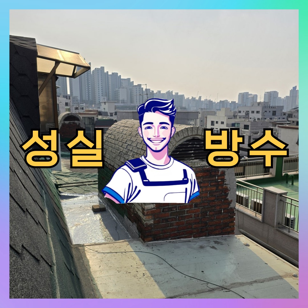 경기 부천시 오정동 다세대 빌라 옥상방수 시공 전 상태 - 성실방수