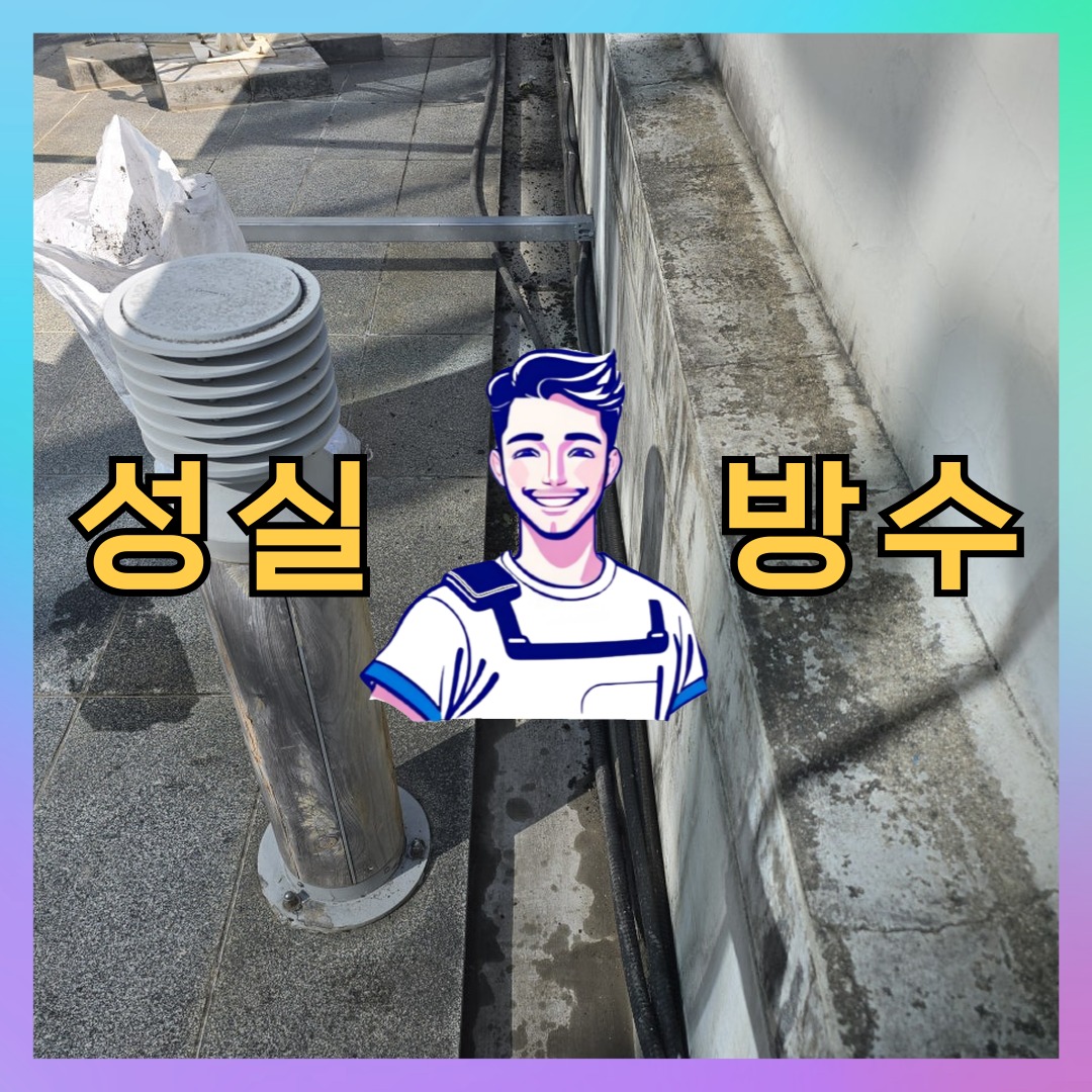 경기 고양시 일산서구 송포동 다세대 빌라 옥상 우레탄방수 시공 전 상태 - 성실방수