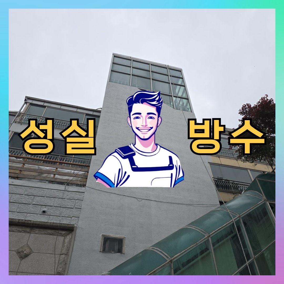 서울 중구 동화동 다세대 빌라 노출면 방수코팅 시공 전 상태 - 성실방수